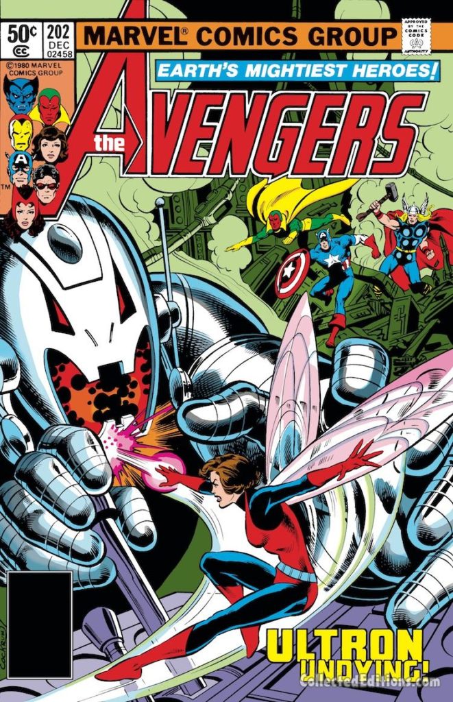 Avengers #202 cover; pencils, Dave Cockrum; inks, Bob McLeod; Ultron