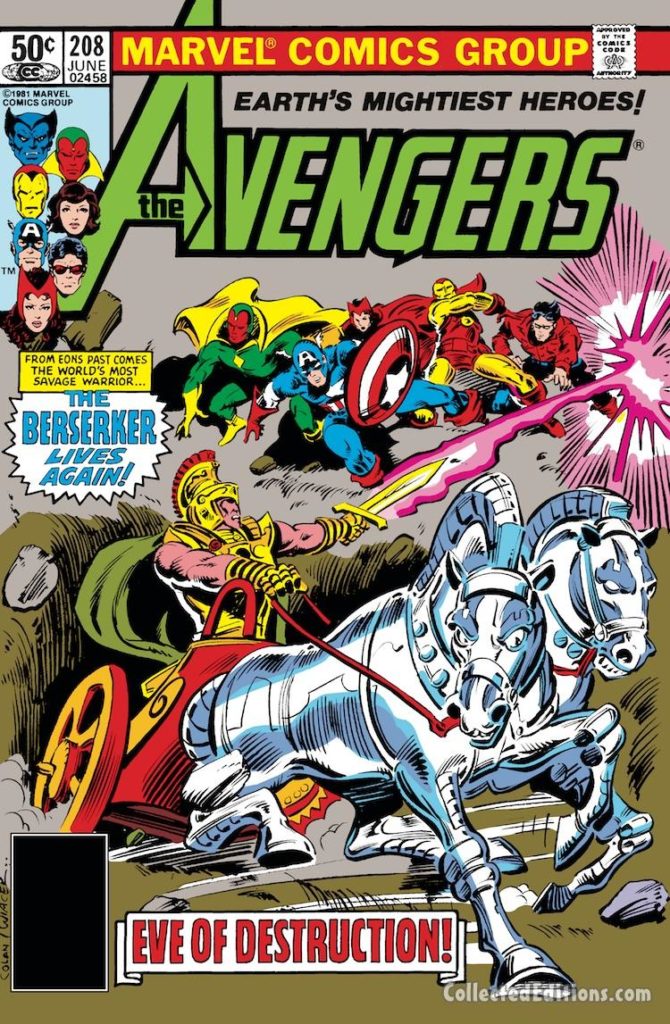 Avengers #208 cover; pencils, Gene Colan; The Berserker