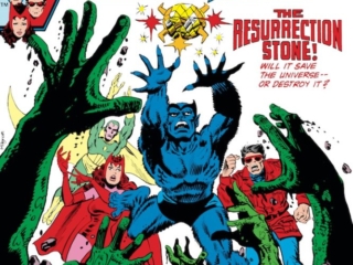 Avengers #209 cover; pencils and inks, Al Milgrom; The Beast, Resurrection Stone