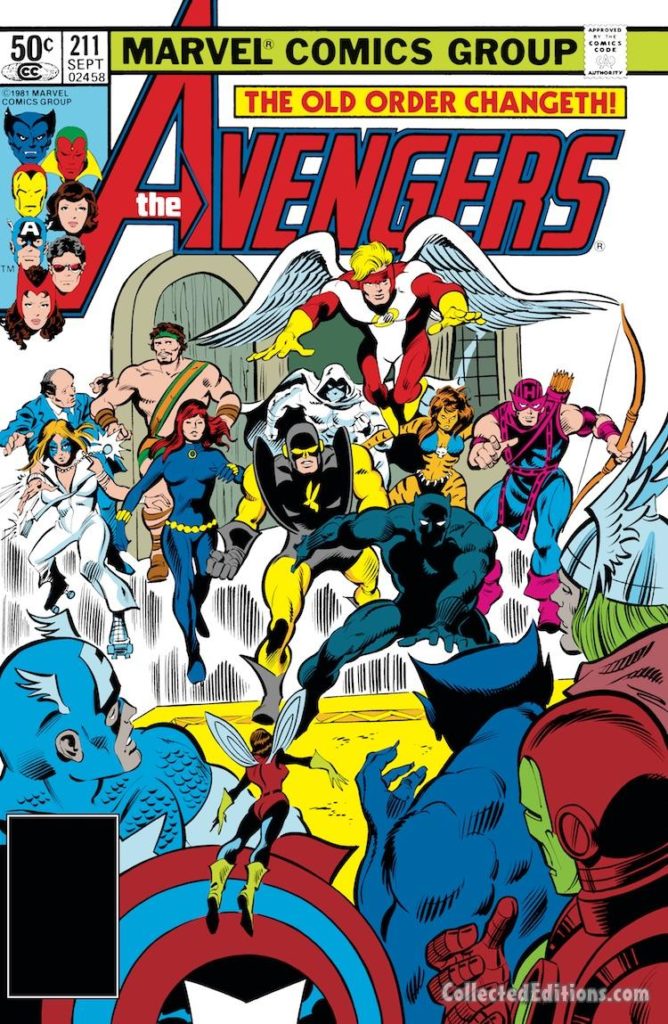 Avengers #211 cover; pencils, Gene Colan; inks, Dan Green; Yellowjacket/Hank Pym