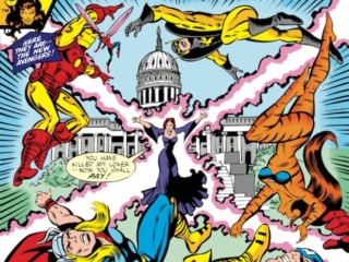 Avengers #212 cover; pencils, Alan Kupperberg; Elfqueen