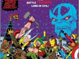 Avengers Annual #7; pencils and inks, Jim Starlin; Thanos/Thor/Warlock/Captain Marvel/Mar-Vell