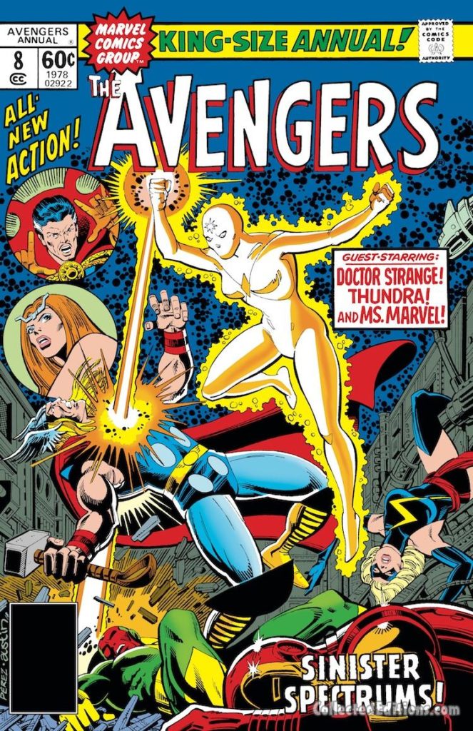 Avengers Annual #8 cover; pencils, George Pérez; inks, Terry Austin