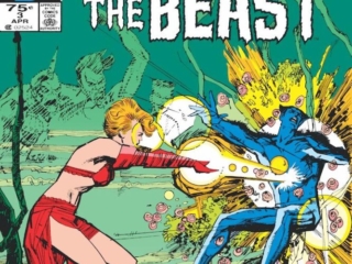 Beauty and the Beast #3 cover; pencils and inks, Bill Sienkiewicz; Dazzler, Max Rocker, Ivich, Horns