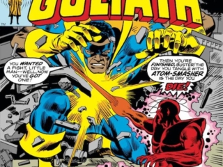 Black Goliath #2 cover; pencils, Keith Pollard; inks, Frank Giacoia; Atom-Smasher/Bill Foster/Giant-Man
