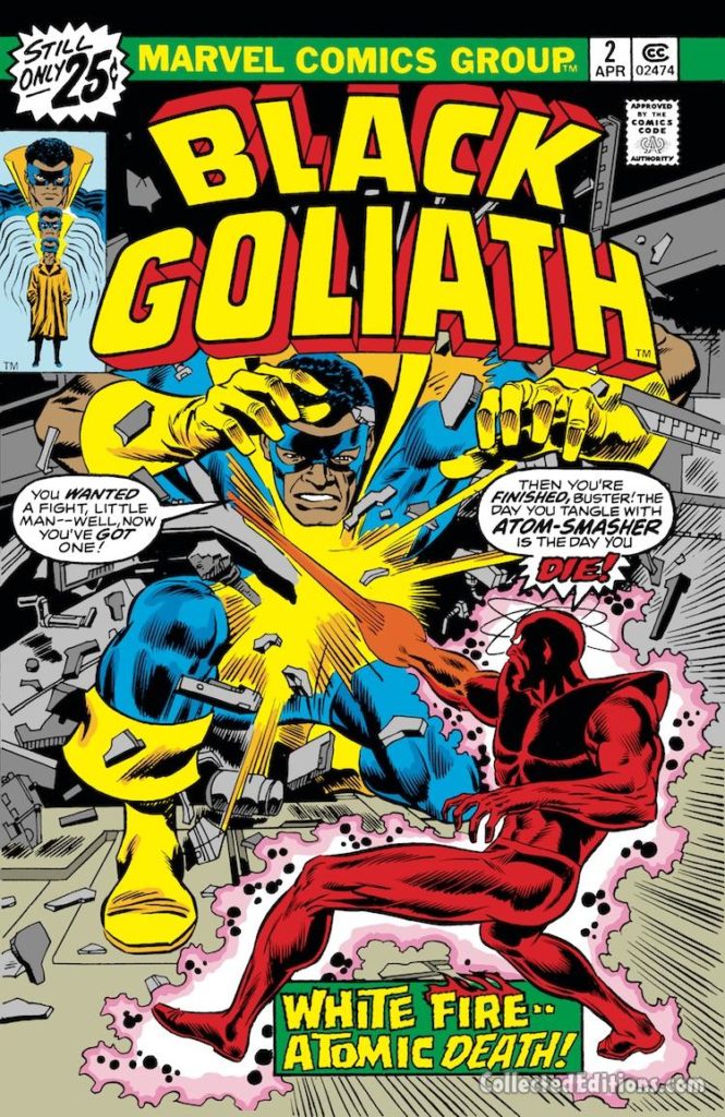 Black Goliath #2 cover; pencils, Keith Pollard; inks, Frank Giacoia; Atom-Smasher/Bill Foster/Giant-Man