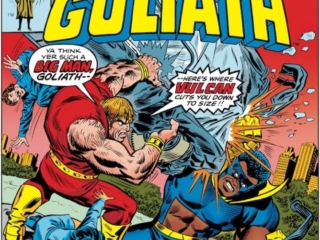Black Goliath #3 cover; pencils, Larry Lieber; inks, Frank Giacoia; Bill Foster/Giant-Man/Vulcan