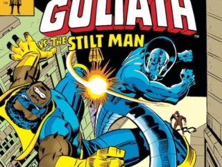 Black Goliath #4 cover; pencils, Jack Kirby; inks, Joe Sinnott; Bill Foster/Giant-Man/Stilt-Man