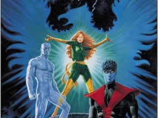 Bizarre Adventures #27 cover; painted art, Paul Gulacy; X-Men black-and-white magazine/Iceman/Phoenix/Nightcrawler