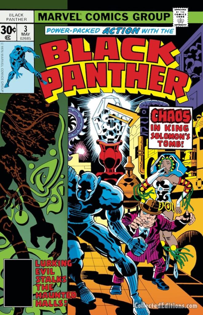 Black Panther #3, cover; pencils, Jack Kirby; inks, John Verpoorten