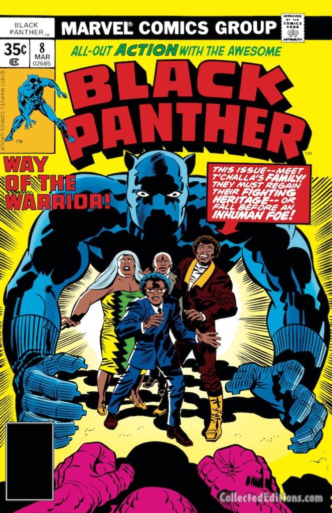 Black Panther #8, cover; pencils, Jack Kirby; inks, Frank Giacoia