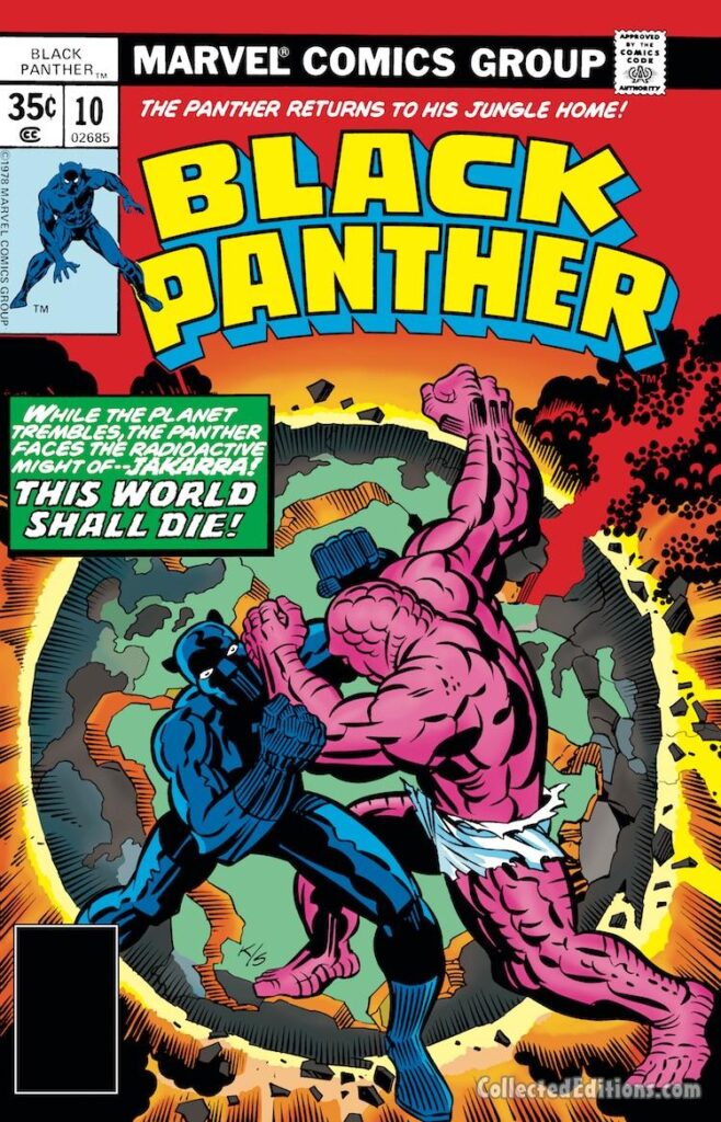 Black Panther #10, cover; pencils, Jack Kirby; inks, Joe Sinnott