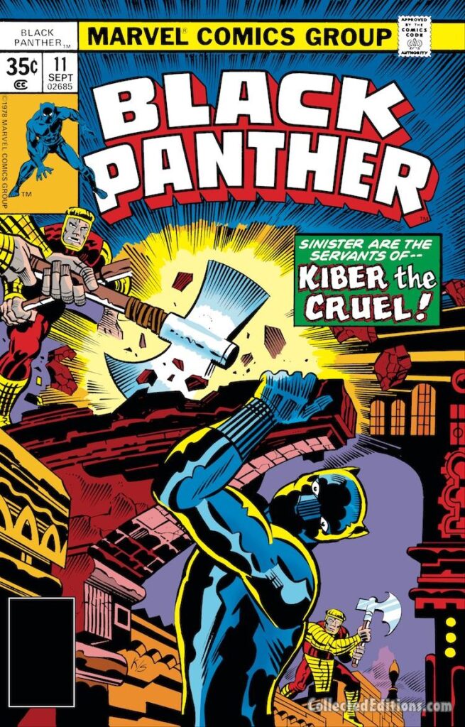 Black Panther #11, cover; pencils, Jack Kirby; inks, Joe Sinnott; Kiber the Cruel