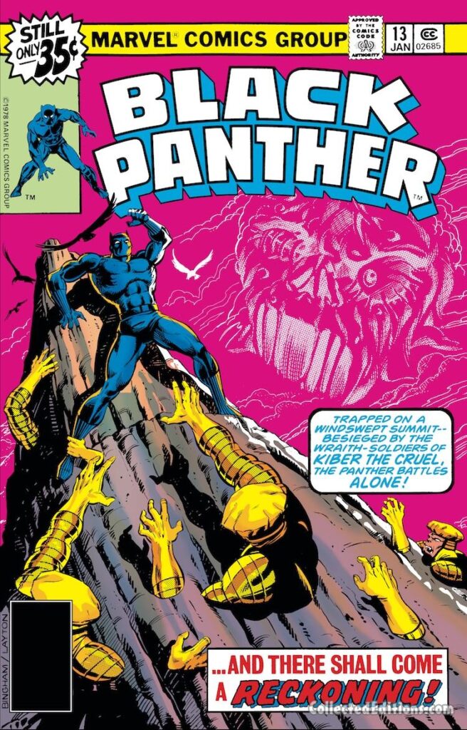 Black Panther #13, cover; pencils, Jerry Bingham; inks, Bob Layton