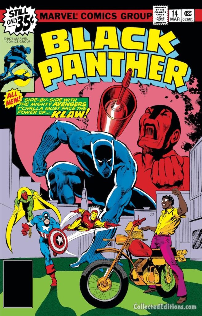 Black Panther #14, cover; pencils, Bill Sienkiewicz; inks, Joe Rubinstein; Avengers vs. Ulysses Klaw