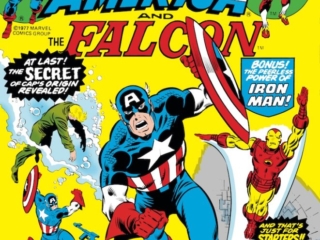 Captain America #218 cover; pencils, Sal Buscema; Iron Man/Secret Origin/The Falcon