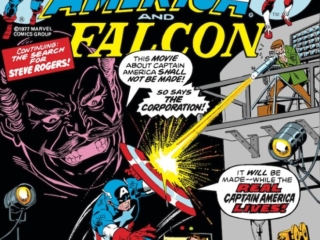 Captain America #219 cover; pencils and inks, Sal Buscema; The Corporation/The Falcon