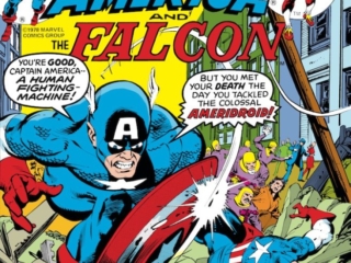 Captain America #220 cover; pencils, Gil Kane; inks, Klaus Janson, Ameridroid/The Falcon