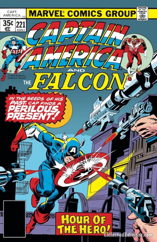 Captain America #221 cover; pencils, Gil Kane; The Falcon