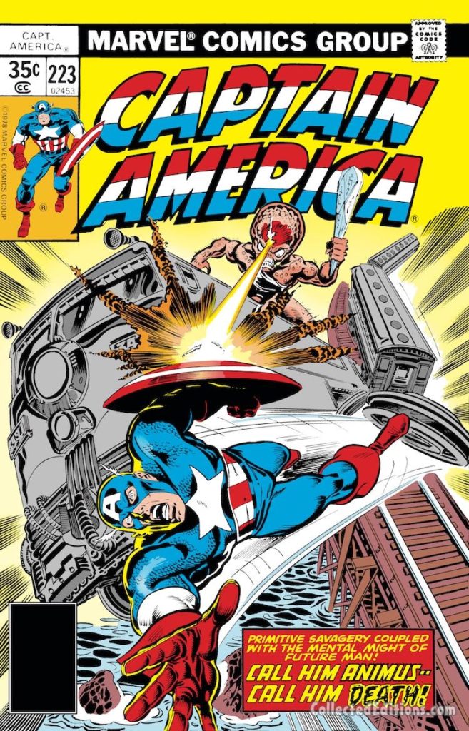 Captain America #223 cover; pencils, John Byrne; Animus/The Falcon