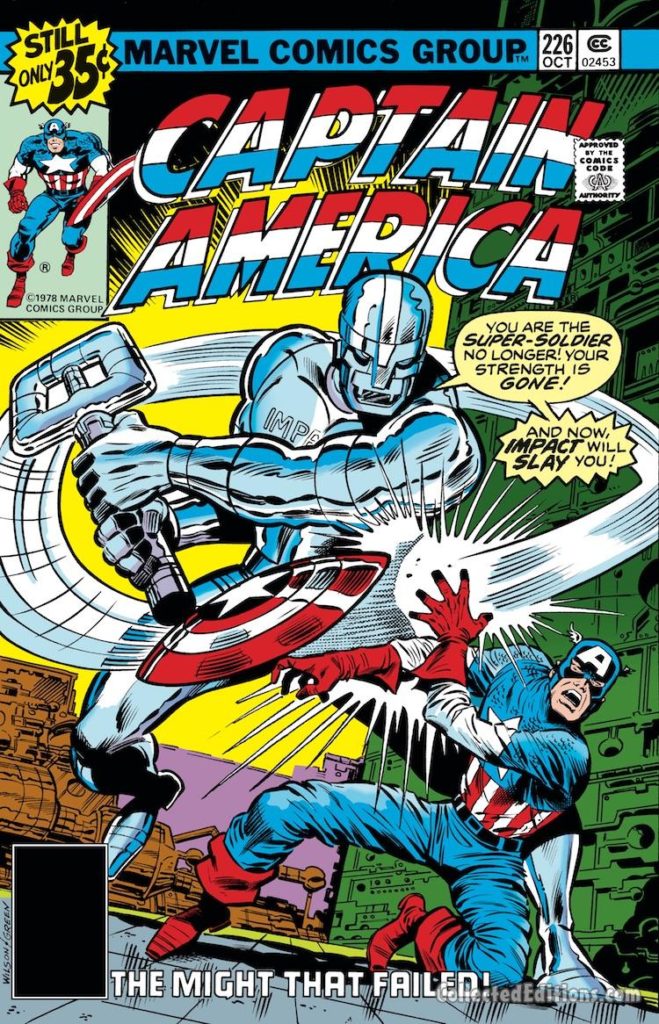 Captain America #226 cover; pencils, Ron Wilson; inks, Dan Green
