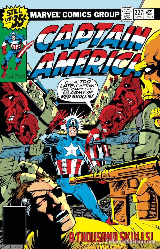 Captain America #227 cover; pencils, Jerry Bingham; Red Skull
