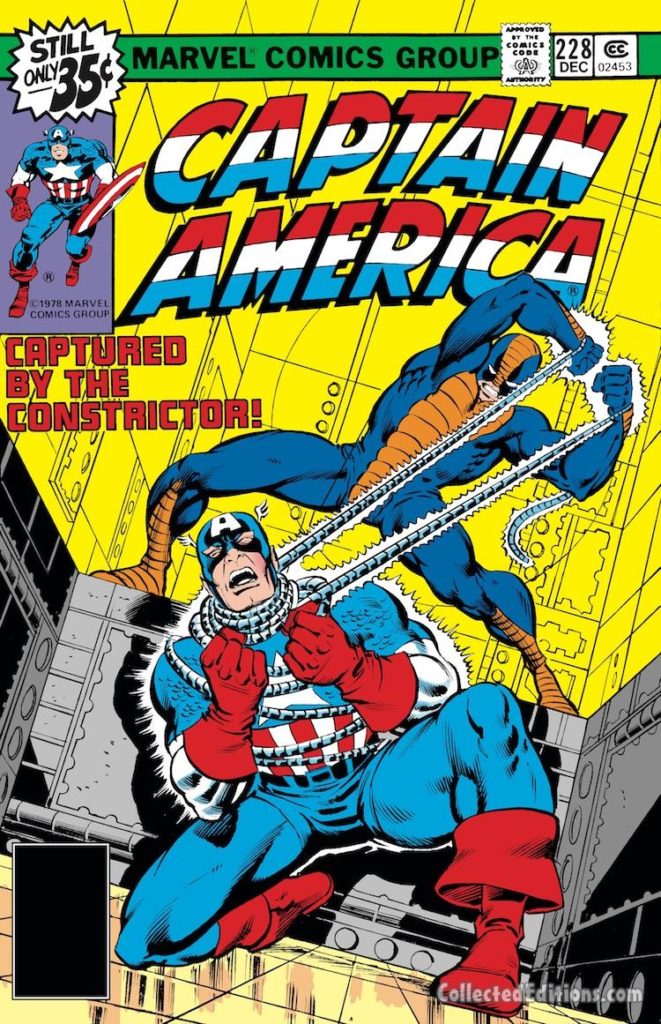 Captain America #228 cover; pencils, Ron Wilson; The Constrictor