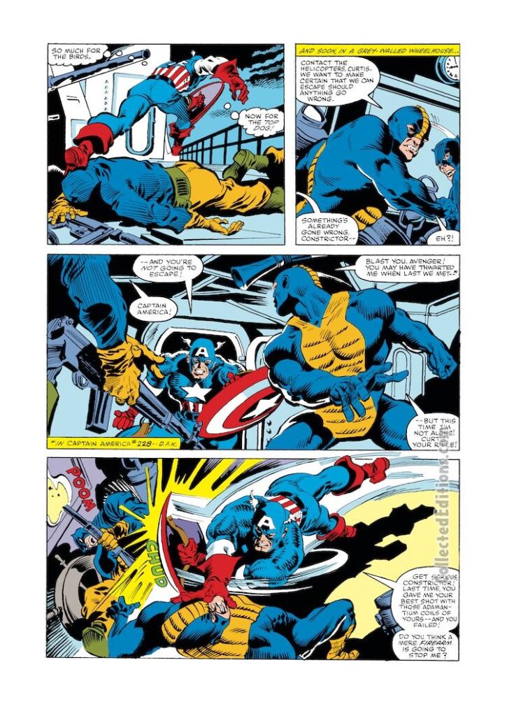 Captain America Annual #5, pg. 3; pencils, Gene Colan; inks, Dave Simons; Constrictor