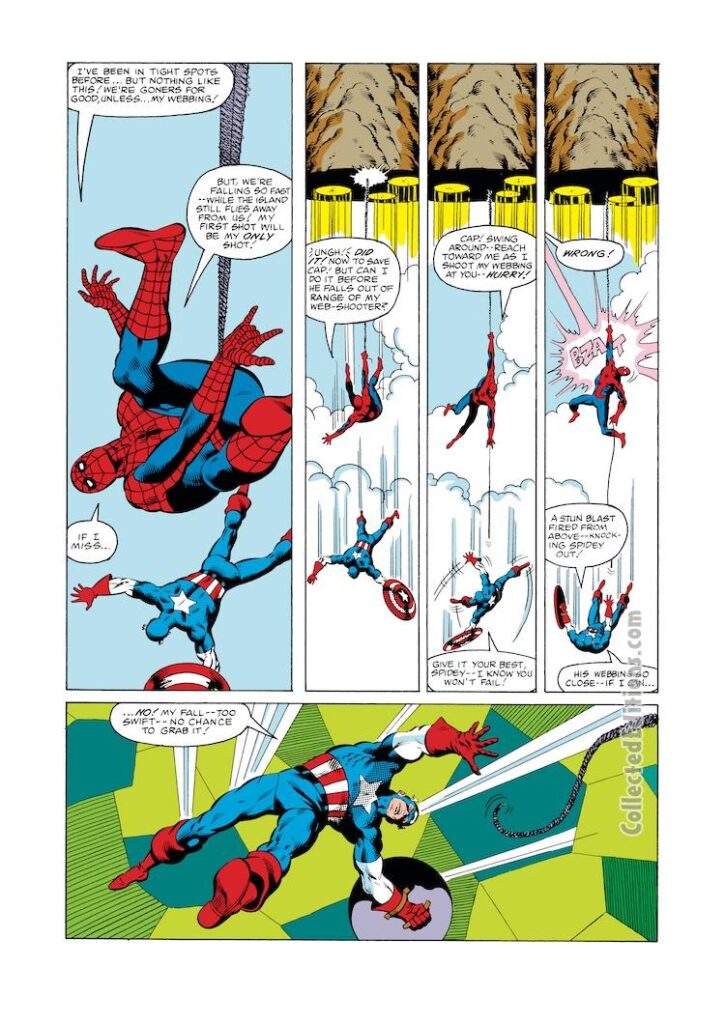 Captain America #266, pg. 2; layouts, Mike Zeck; pencils and inks, John Beatty; Spider-Man