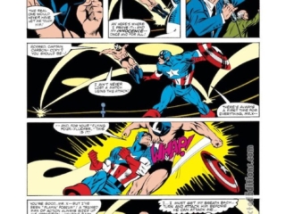 Captain America #271, pg. 13; pencils, Alan Kupperberg; inks, John Beatty; Mr. X, professional wrestling