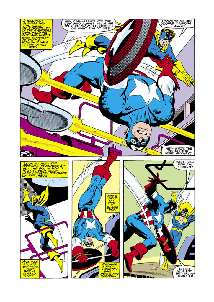 Captain America #286, pg. 6; pencils, Mike Zeck; inks, John Beatty; Nomad, Jack Monroe