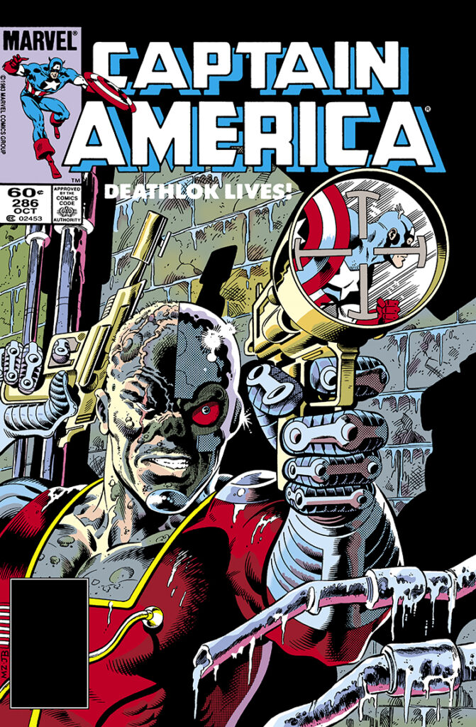 Captain America #286 cover; pencils, Mike Zeck; inks, John Beatty, Deathlok Lives