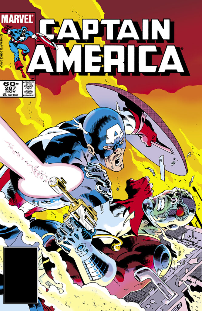 Captain America #287 cover; pencils, Mike Zeck; inks, John Beatty; Deathlok