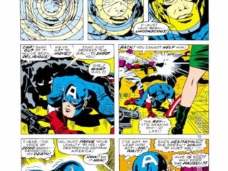 Captain America #100, pg. 4; pencils, Jack Kirby; inks, Syd Shores; Steve Rogers