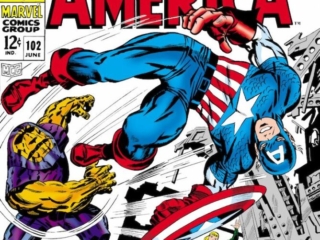 Captain America #102 cover; pencils, Jack Kirby; inks, Syd Shores; The Sleeper Strikes, Sharon Carter, Agent 13