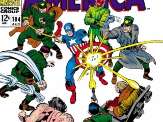 Captain America #104 cover; pencils, Jack Kirby; inks, Dan Adkins; Slave of the Red Skull, Isle of Exiles