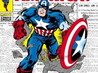 Captain America #109 cover; pencils, Jack Kirby; inks, Syd Shores; The Origin of Captain America