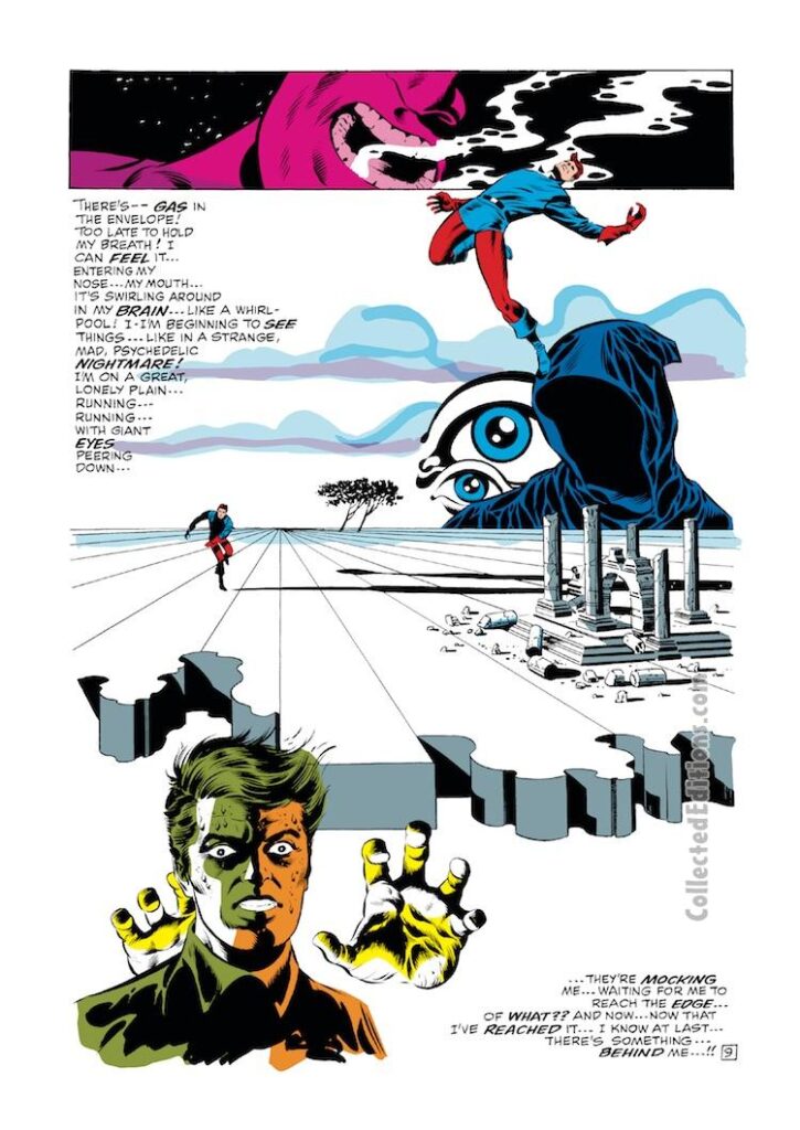 Captain America #111, pg. 9; pencils, Jim Steranko; inks, Joe Sinnott; Rick Jones, Bucky Barnes, Salvador Dali, psychedelia, Marvel Age