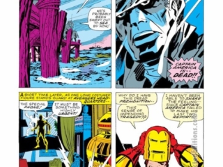 Captain America #112, pg. 2; pencils, Jack Kirby; inks, George Tuska; Iron Man