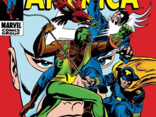 Captain America #118 cover; pencils, Gene Colan; inks, Joe Sinnott; alterations, John Romita Sr.; The Falcon Fights, Redwing