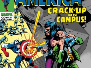 Captain America #120 cover; pencils, Gene Colan; inks, Joe Sinnott; Crack-Up on Campus