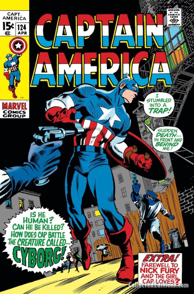 Captain America #124 cover; pencils, Marie Severin; inks, Joe Sinnott