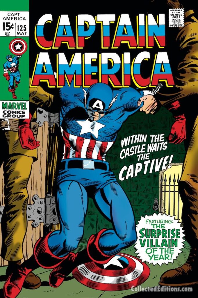 Captain America #125 cover; pencils, Marie Severin; inks, Frank Giacoia