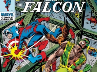 Captain America #138 cover; pencils and inks, John Romita Sr. Captain America #138 cover; pencils and inks, John Romita Sr.; Falcon, Spider-Man, Redwing