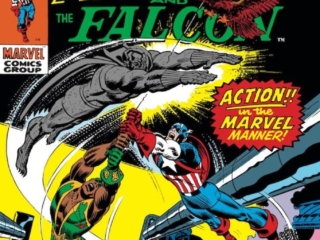 Captain America #142 cover; pencils and inks, John Romita Sr. Captain America #142 cover; pencils and inks, John Romita Sr.; Grey Gargoyle, Falcon, Redwing