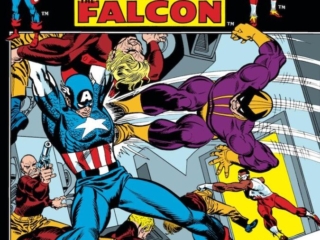 Captain America #149 cover; pencils, Gil Kane; inks, Frank Giacoia; Falcon, Batroc's Brigade