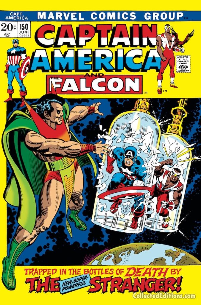 Captain America #150 cover; pencils, Gil Kane; inks, John Romita Sr.; Trapped in the Bottles of Death by the Stranger