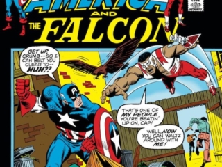 Captain America #153 cover; pencils, Sal Buscema; inks, Frank Giacoia; Falcon, Red Wing, Hero or Hoax