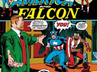 Captain America #161 cover; pencils, Sal Buscema; inks, John Romita Sr.; Dr. Faustus, Falcon, If A Soul Be Lost