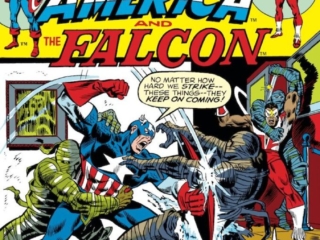Captain America #166 cover; pencils, Rich Buckler; inks, Frank Giacoia; Night of the Lurking Dead, mummy, mummies, Falcon